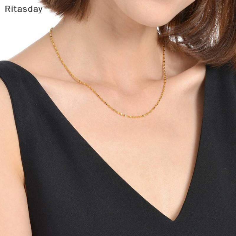 Ritasday โซ่กระดูกงูจากไทเทเนียมเหล็กไม่ซีดจาง สร้อยคอนำเทรนด์สำหรับผู้หญิง ปี 2025