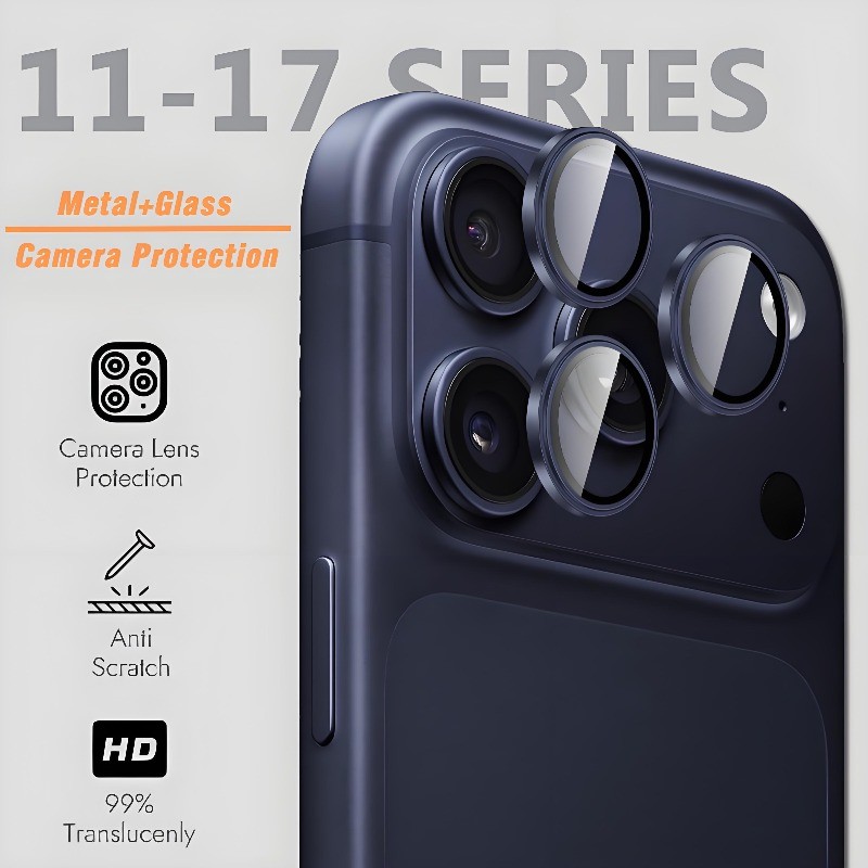 JY ฟิล์มเลนส์กล้องโลหะ ใช้สำหรับ iPhone 13 Pro Max 11 12 Pro Max 12 13 Mini  ฟิล์มกล้องสำหรับ เเลนส์โลหะติดกล้อง