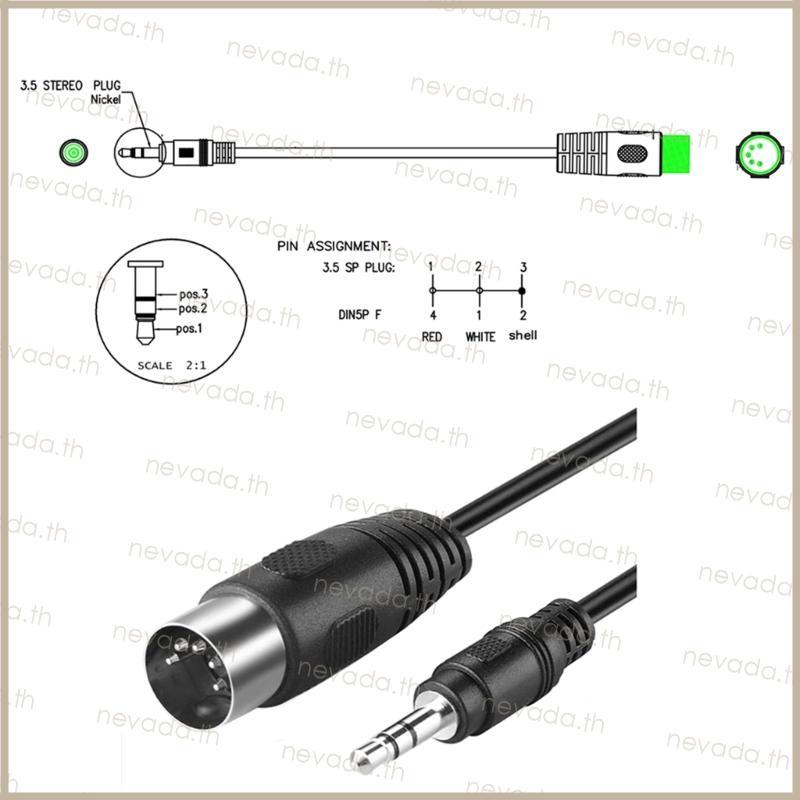 Nev ʚɞ 5-Pin DIN-Male Cable 3 5mm Male to MIDI Din 5 Pin MIDI Male Female Cable