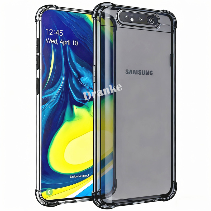 เคสโทรศัพท์สําหรับ Samsung Galaxy A80 6.7 นิ้ว SM-A805F A805FDS A8050 ยืดหยุ่นซิลิโคนเหลวใสกึ่งโปร่ง