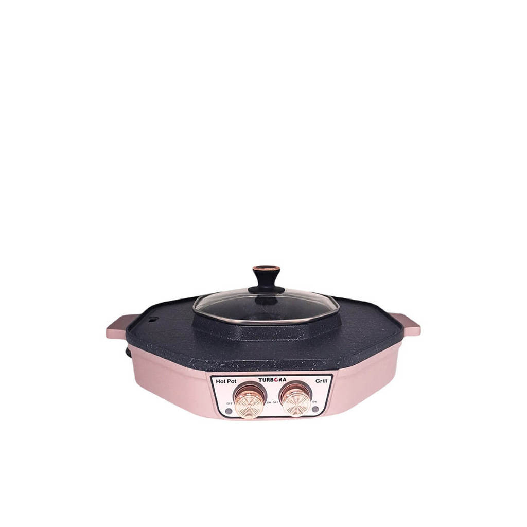 TURBORA - Grill With Sukiyaki Pot Model CGP-12 Piggy Pink ##