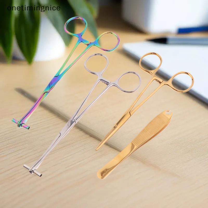Onetimingnice Body Piercing คีมผ่าตัดสําหรับ Septum กระดูกอ่อนลิ้น Body Piercing Clamp เครื่องมือ OT