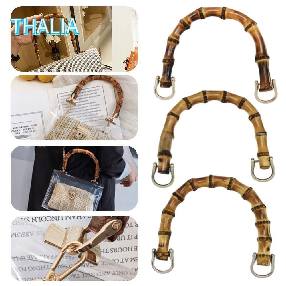 ที่จับกระเป๋าไม้ไผ่รูปตัว U ขนาด 15.5 ซม., ออกแบบเพื่อใช้งานกับกระเป๋าสะพายไหล่และกระเป๋าถือ