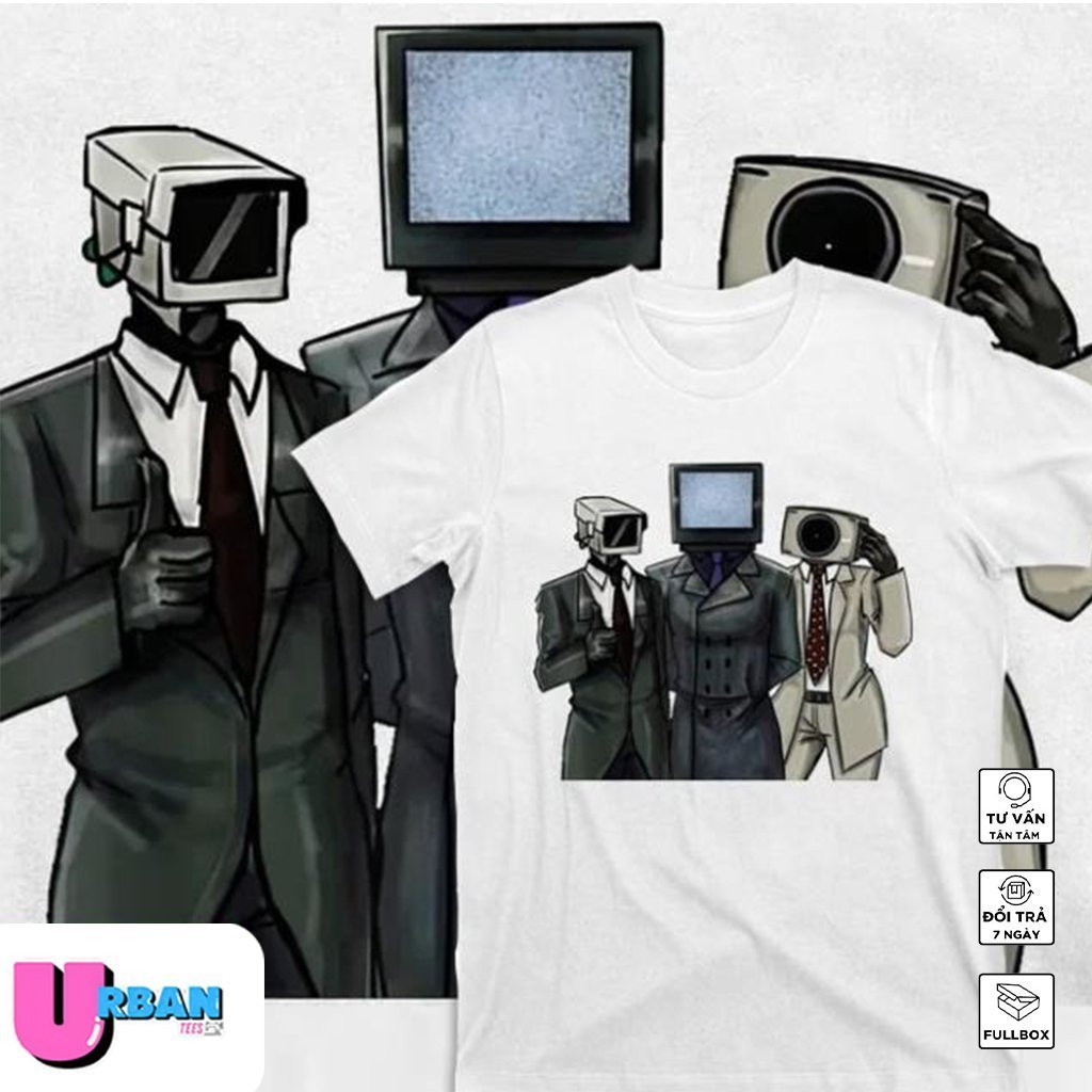 Skibidi Toilet Cameraman TVman Speakerman เสื้อยืดเด็ก รุ่น ผ้านุ่ม สวยมาก