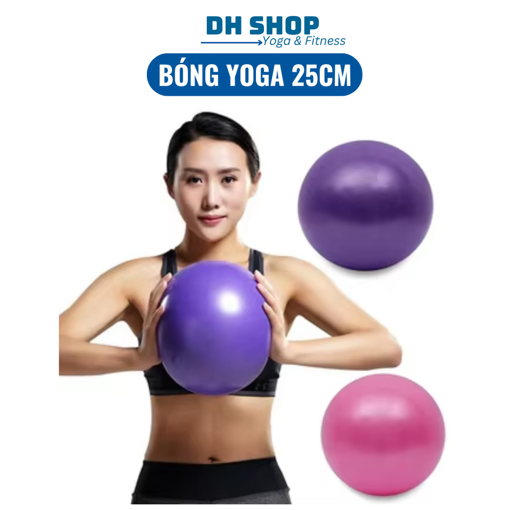 DH SHOP ลูกบอลโยคะที่บ้านเพิ่มความยืดหยุ่นของร่างกายรองรับยิมพิลาทิสขนาด 25 ซม.