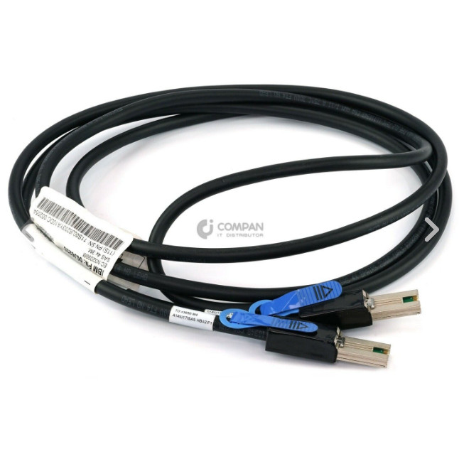 สายเคเบิล IBM Lenovo MINI-SAS ดั้งเดิม 3M SFF-8088 สายเคเบิลข้อมูลเซิร์ฟเวอร์ 00J6233 3M