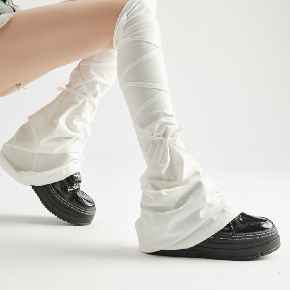บีทริกซ์ Lace-Up Leg Warmers แบบ High Tube สำหรับคอสเพลย์ รูปที่ 4