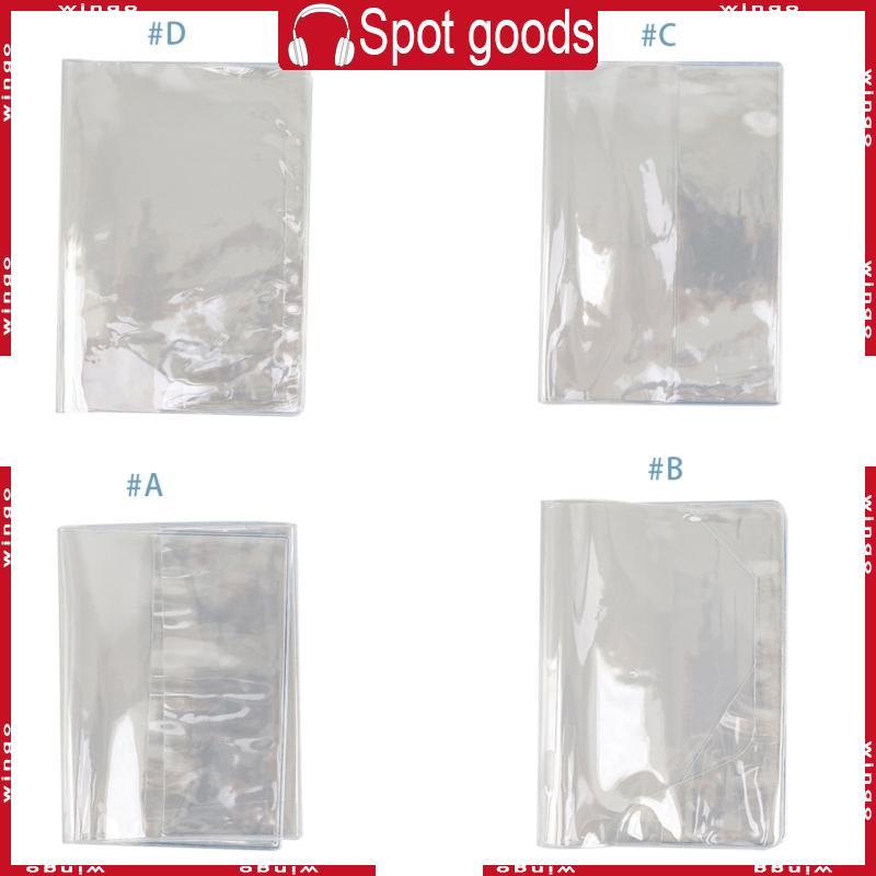 WIN โปร่งใส PVC Book Sleeve A6 A5 BooK Cover Binder ปกโน้ตบุ๊คกันน้ํา