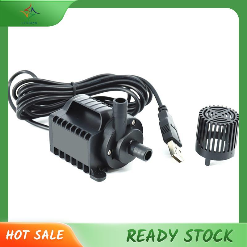 [luxiang.th] ปั๊มน้ําใต้น้ํา 5V 0-600L/H ปั๊มน้ําพุขนาดเล็ก 8 ระดับปรับได้ 0-7.2ft ยกชาร์จ USB สําหร