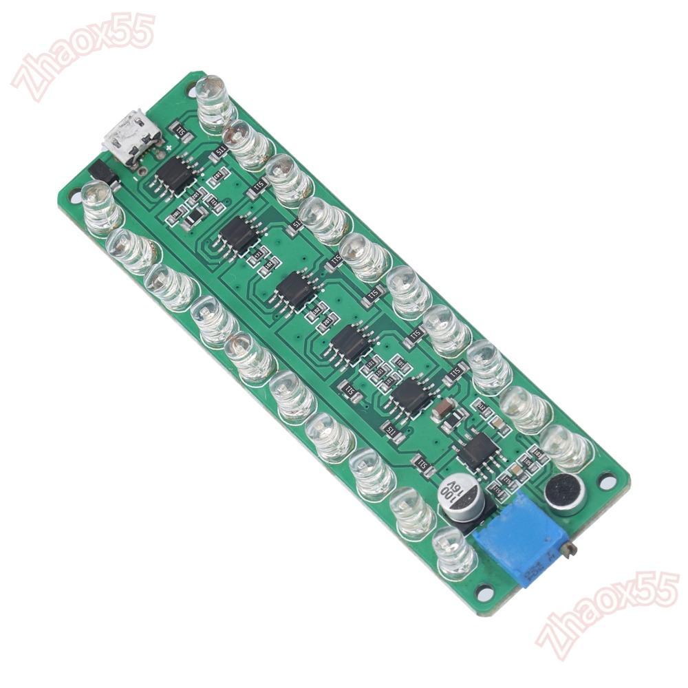 ZJAOX VU Meter,จอแสดงผล LED ย้อนกลับการเชื่อมต่อป้องกัน LED VU Meter, LED ระบุแสงควบคุมเสียงจอแสดงผล