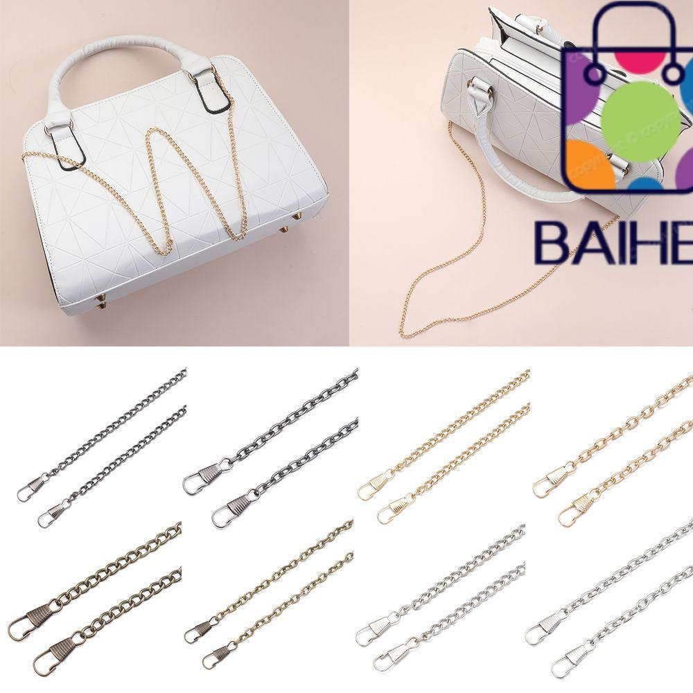 BAIHEE กระเป๋าโซ่โลหะพร้อมฮาร์ดแวร์ สายเข็มขัดสำหรับ стильแฟชั่น