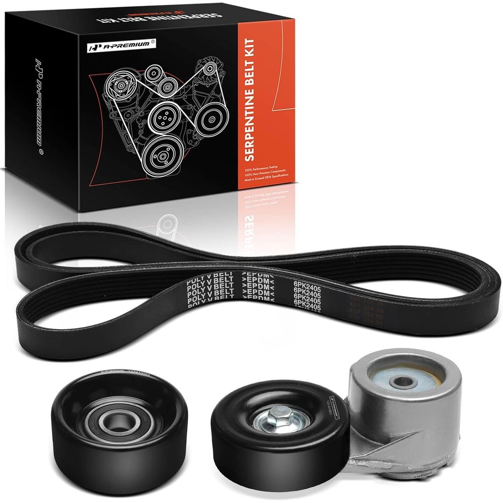 A-Premium Engine Serpentine Belt Drive Kit ใช้งานร่วมกับ Chevrolet & GMC Cars - Astro 1987-1989, C15