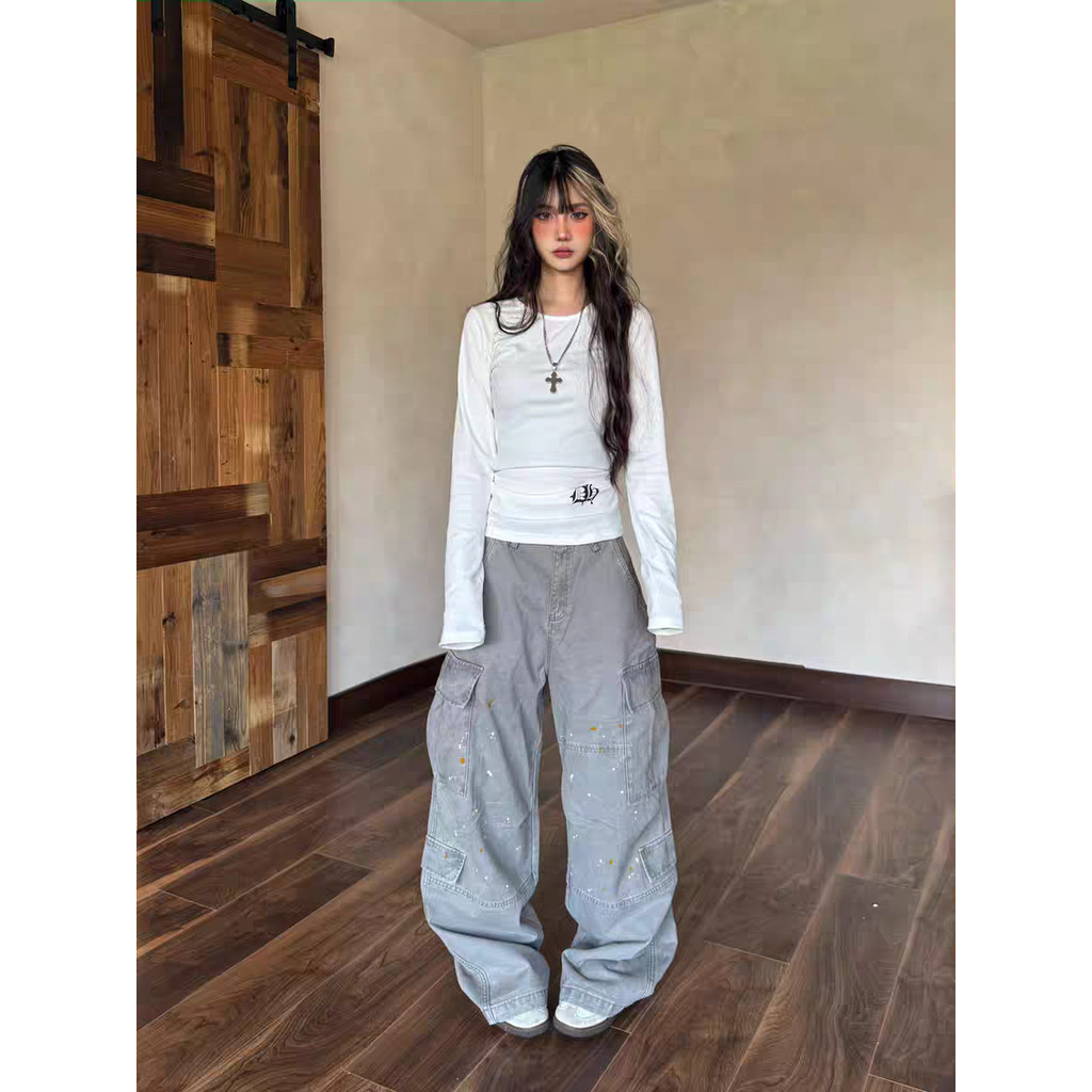 Veewink เสื้อเชิ้ตแขนยาวสไตล์อเมริกัน ลายพิมพ์ กระชับเอว เนื้อผ้านุ่ม - รูปที่ 6