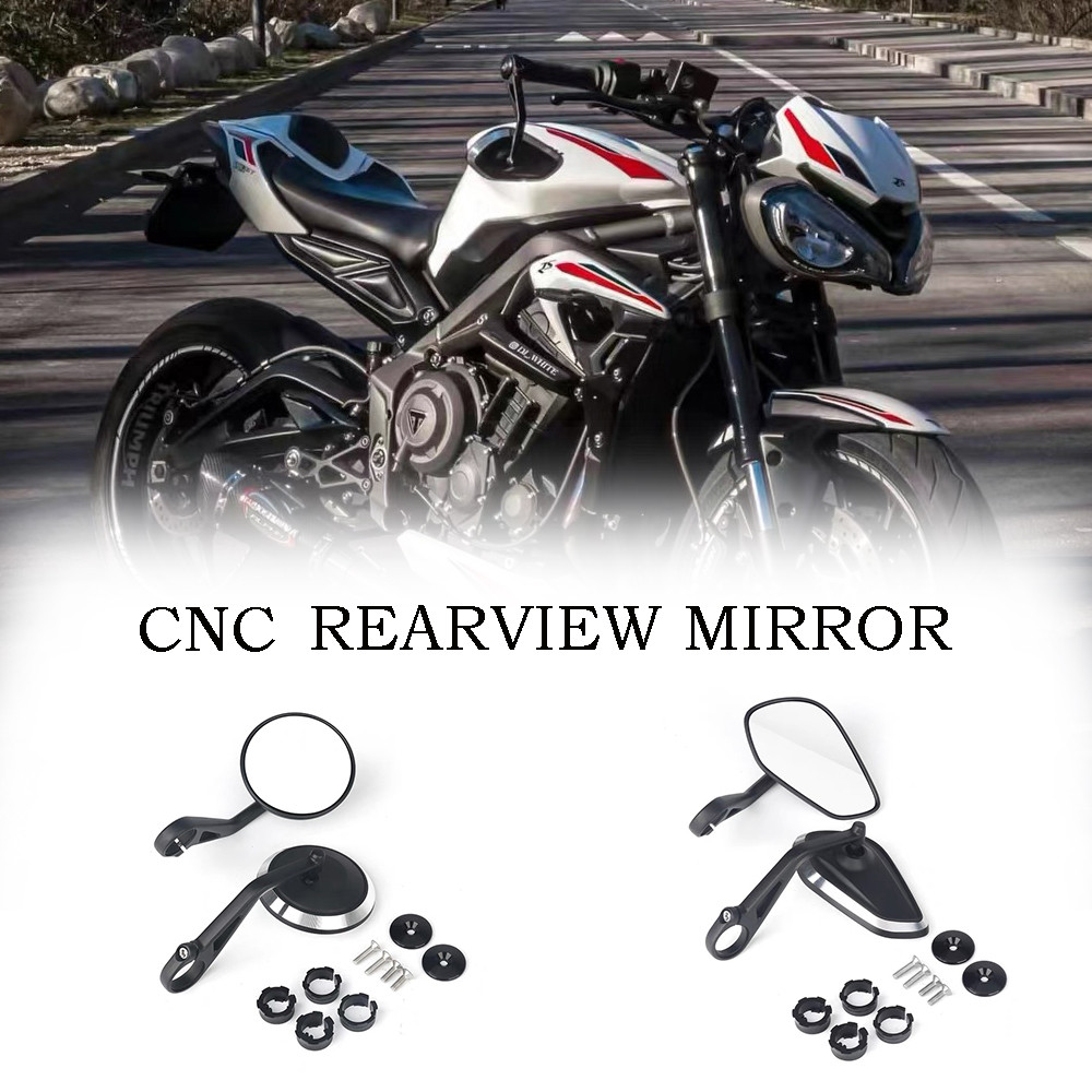 รถจักรยานยนต์Handlebar Rearview Handle Bar EndกระจกสําหรับTriumph Rocket 3Daytona 660 Daytona 675 Bo