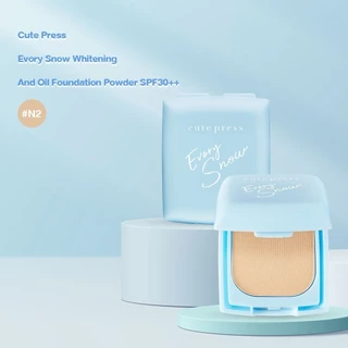 CUTE PRESS EVORY SNOW WHITENING & OIL CONTROL FOUNDATION POWDER SPF 30 PA++ 5g