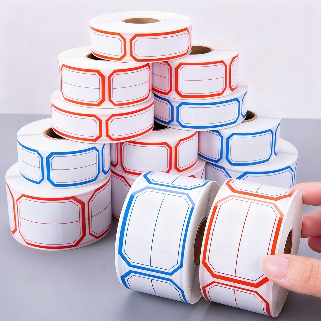 สติกเกอร์ฉลากกาวในตัวการจําแนกม้วนสติกเกอร์กันน้ํากาวในตัวที่เขียนด้วยลายมือชื่อสติกเกอร์wj888