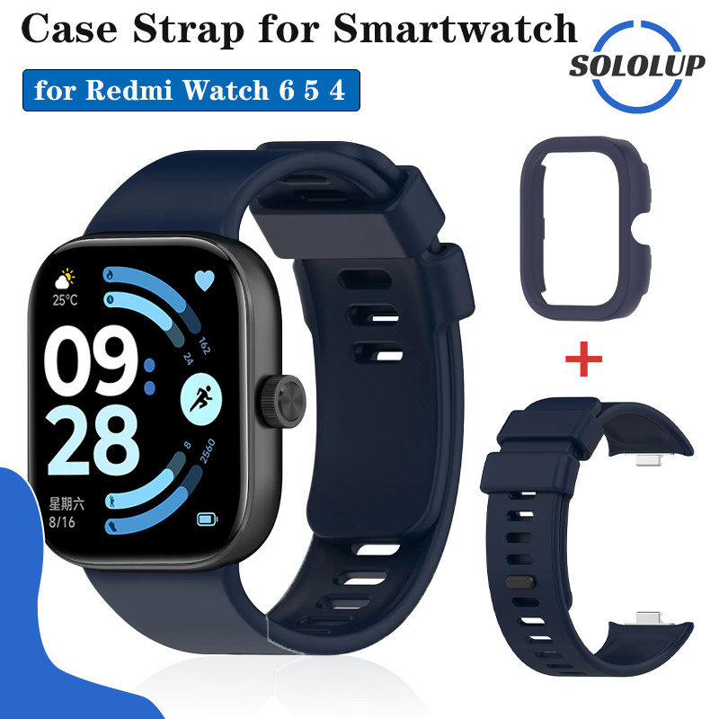 ฝากป้องกันรู สายซิลิโคน for Redmi Watch 6 5 4 สายยางกีฬาอ่อน ฝาครอบแข็ง วัสดุ PC for Xiaomi Redmi Watch 6 5 4