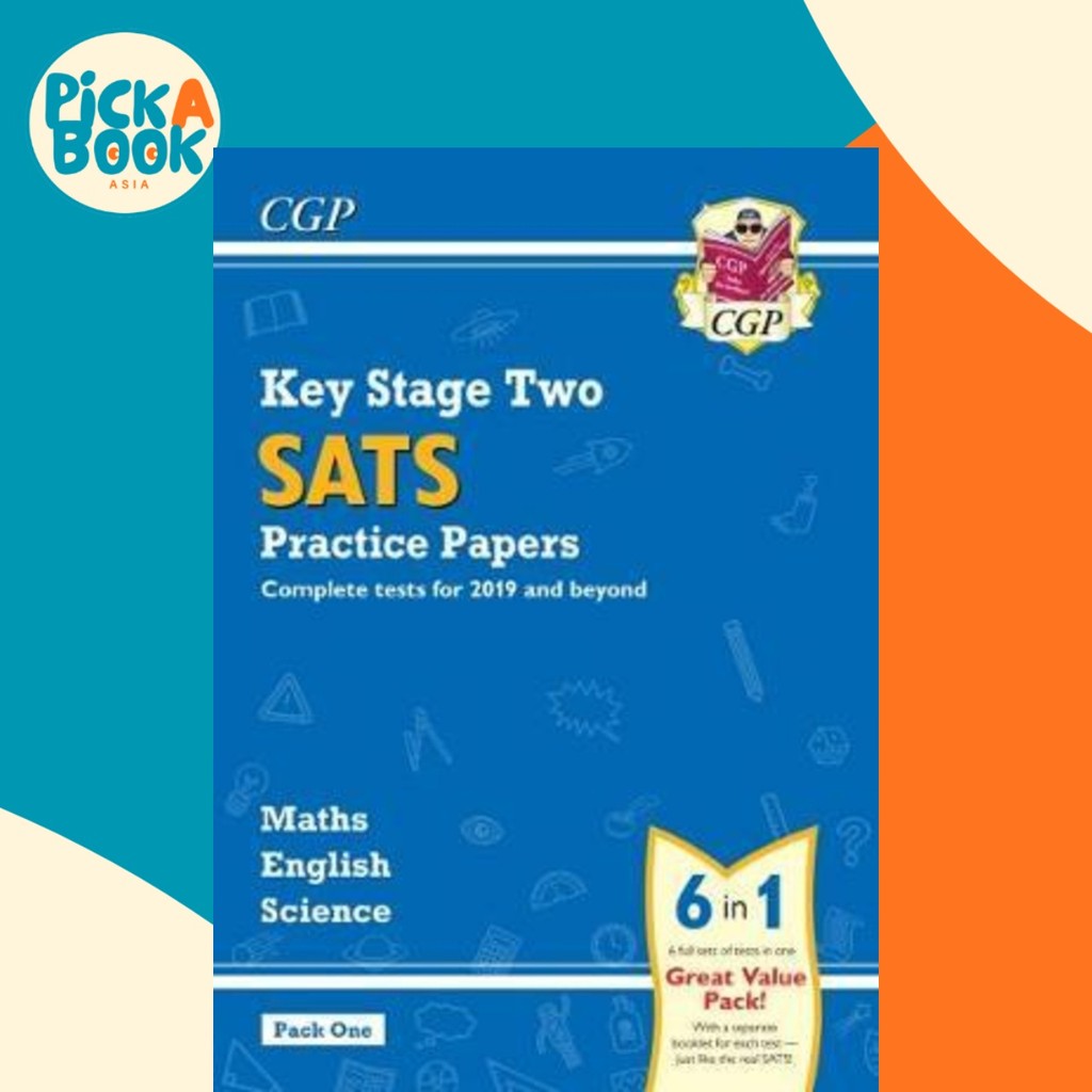 - ใหม่ KS2 Complete SATS Practice Papers Pack 1: Science, Math by CGP Books (ฉบับสหราชอาณาจักร ปกอ่อ