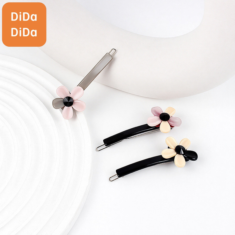 DIDA DIDA กิ๊บติดผมดอกทานตะวันสีสดใส กิ๊บติดผมข้างน่ารัก หวานนุ่มแฟชั่น วัสดุอะซิเตท ไม่ทำร้ายผม กันลื่น จัดผมหน้าผาก ท่องเที่ยว เทศกาล