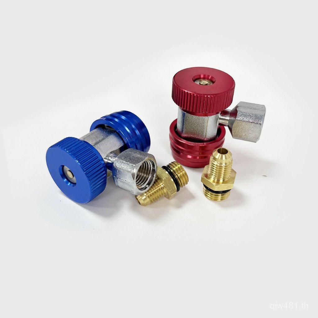 Quick Connector R12 Connector Plus บรรจุสารทําความเย็นแรงดันสูงเครื่องปรับอากาศ Key ทองแดงวาล์ว Core
