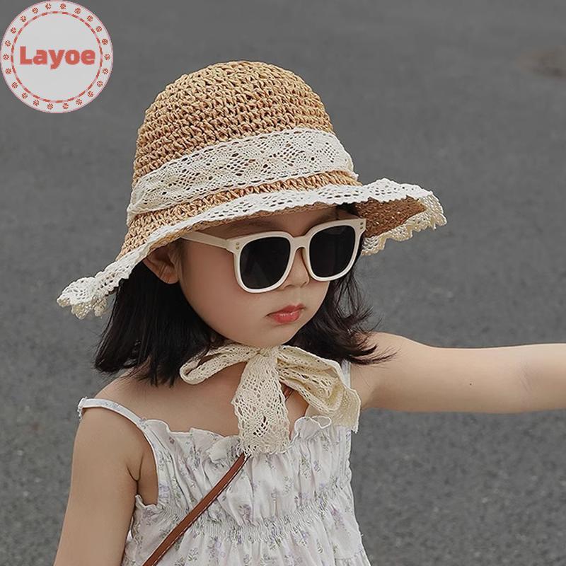 เลย์ ฤดูร้อนเด็กวันหยุดชายหาดหมวกฤดูร้อนลูกไม้หมวกฟางเด็กพ่อแม่และลูกฤดูใบไม้ผลิและฤดูใบไม้ร่วงอาทิตย์หมวก ไทย - รูปที่ 3
