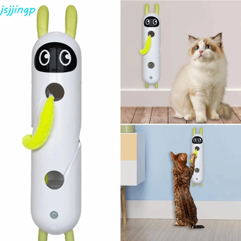 JSJJINGP Cat Toy With Rotating Wheel Motion Sensor Fluffy Teaser Interactive Cat Toy Creative With A