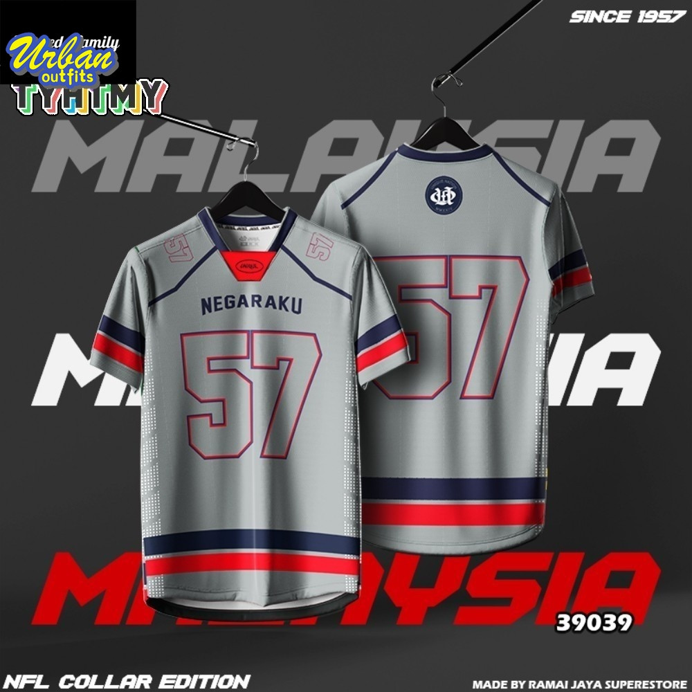 เสื้อลำลองคอ NFL ออกแบบพิเศษสำหรับวันประกาศอิสรภาพมาเลเซียปี 2025