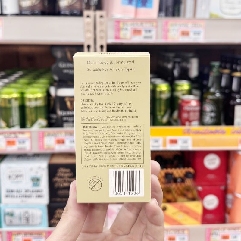 美国直邮 Trader joes แบรนด์ 养面部精氧化氧水11.20.5US Direct Mail Trader jo