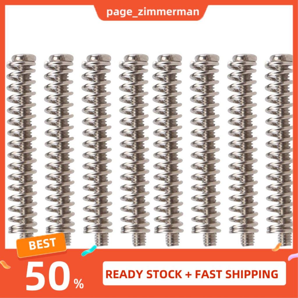 In Stock 8 ชิ้น M2.5x32 มม.กีตาร์ไฟฟ้า Humbucker รถกระบะปรับความสูงสกรูและฤดูใบไม้ผลิ - Pitch 0.4 มม