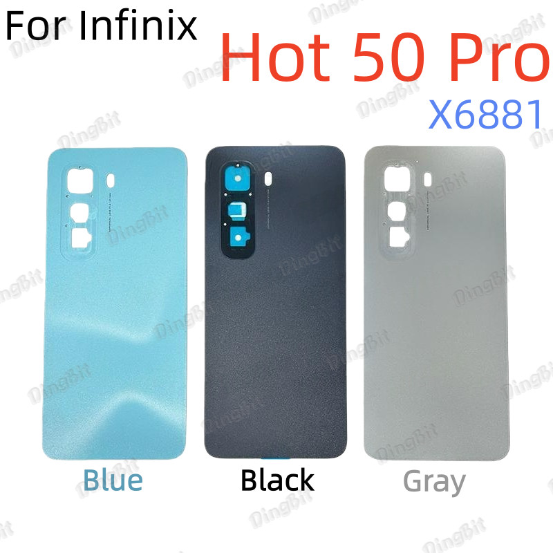 สําหรับ Infinix Hot 50 Pro X6881 แบตเตอรี่ฝาหลังประตูกรณีเปลี่ยนอะไหล่ซ่อม