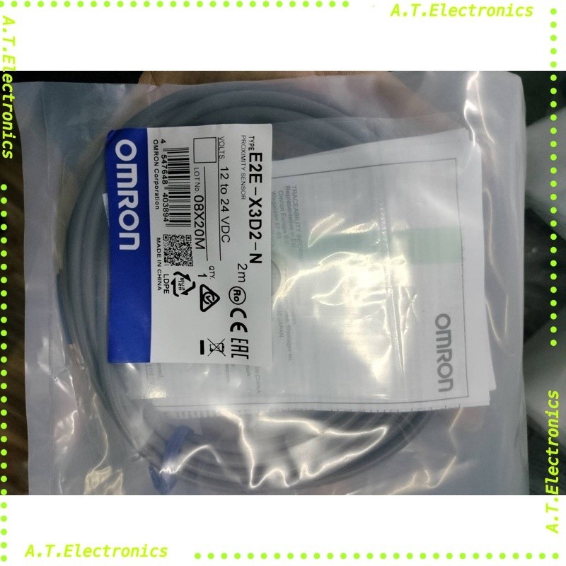 แท้ E2E-X3D2-N sensor เซ็นเซอร์proximity switch 12 มิล 2 สาย NC จับโลหะ หัวมิดส่งของทุกวัน w มือ1