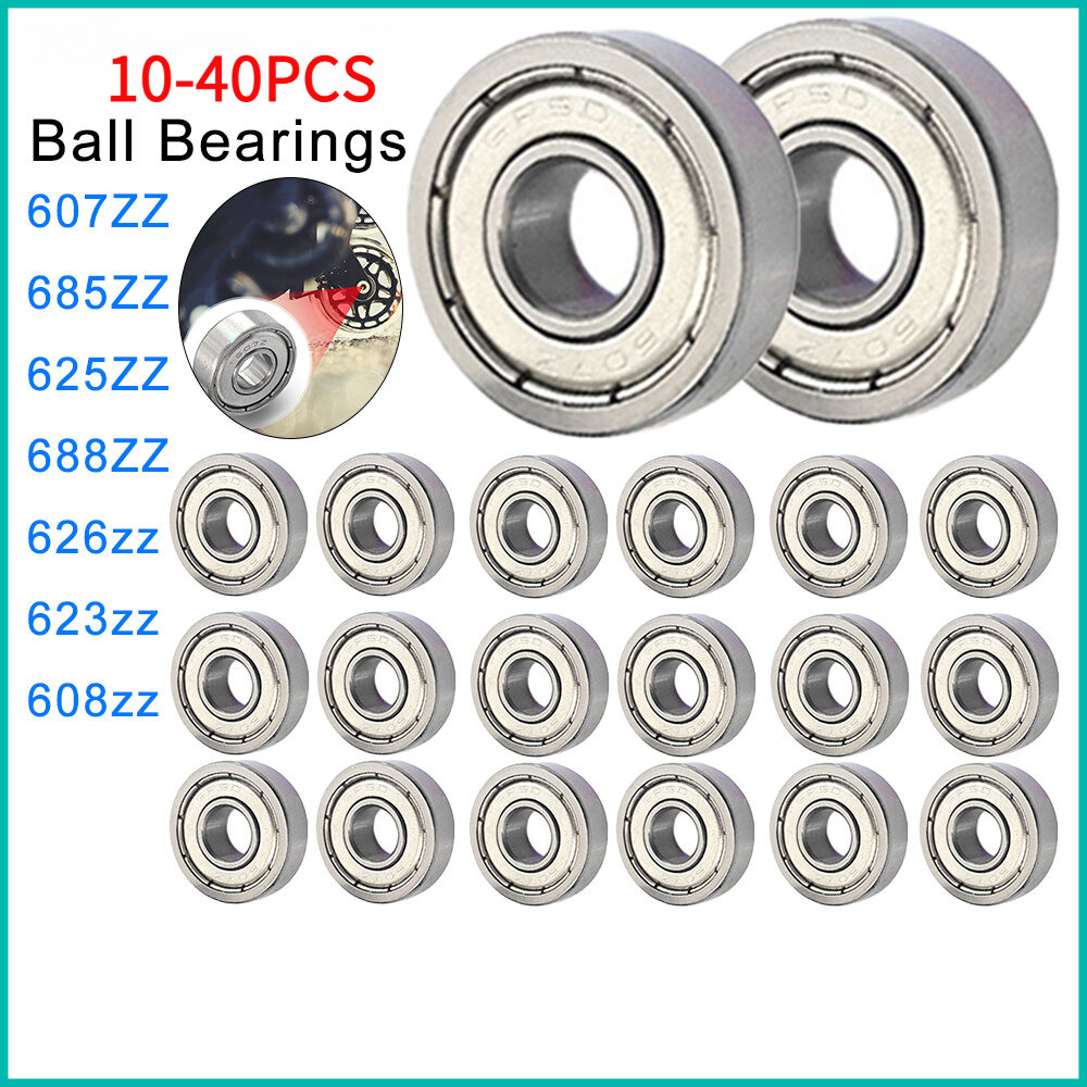 KHA10-40PCS ตลับลูกปืน 608zz 623zz 626ZZ 607ZZ 688ZZ Deep Groove Miniature แบริ่งสําหรับสเก็ตบอร์ดสกู๊ตเตอร์ 3D เครื่องพิมพ์แบริ่ง
