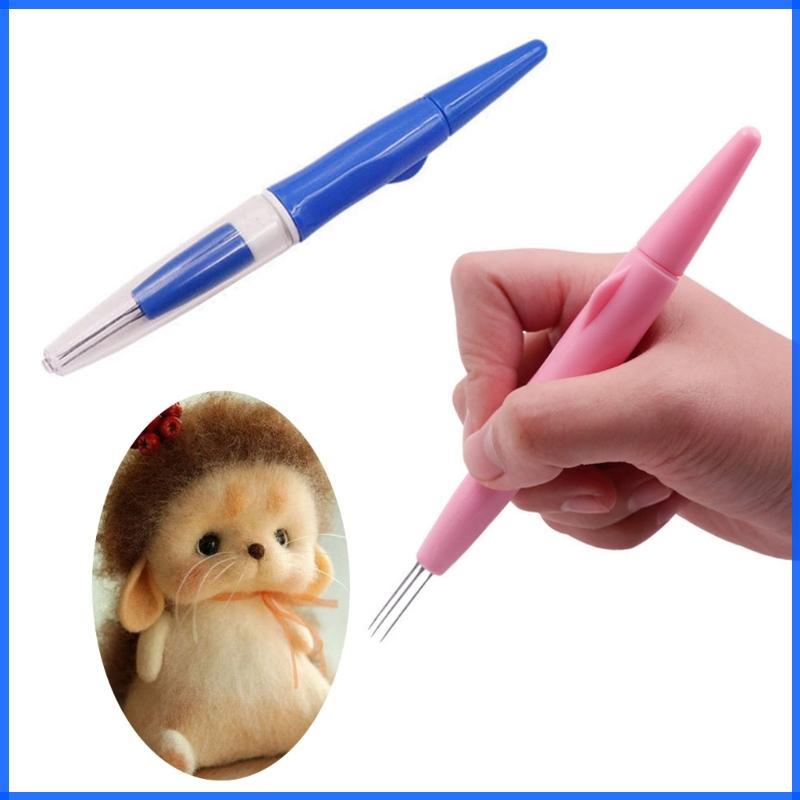 Con Felting Needle Pen Felting Needle Handle เย็บปักถักร้อยปากกา 3 เข็ม Felting