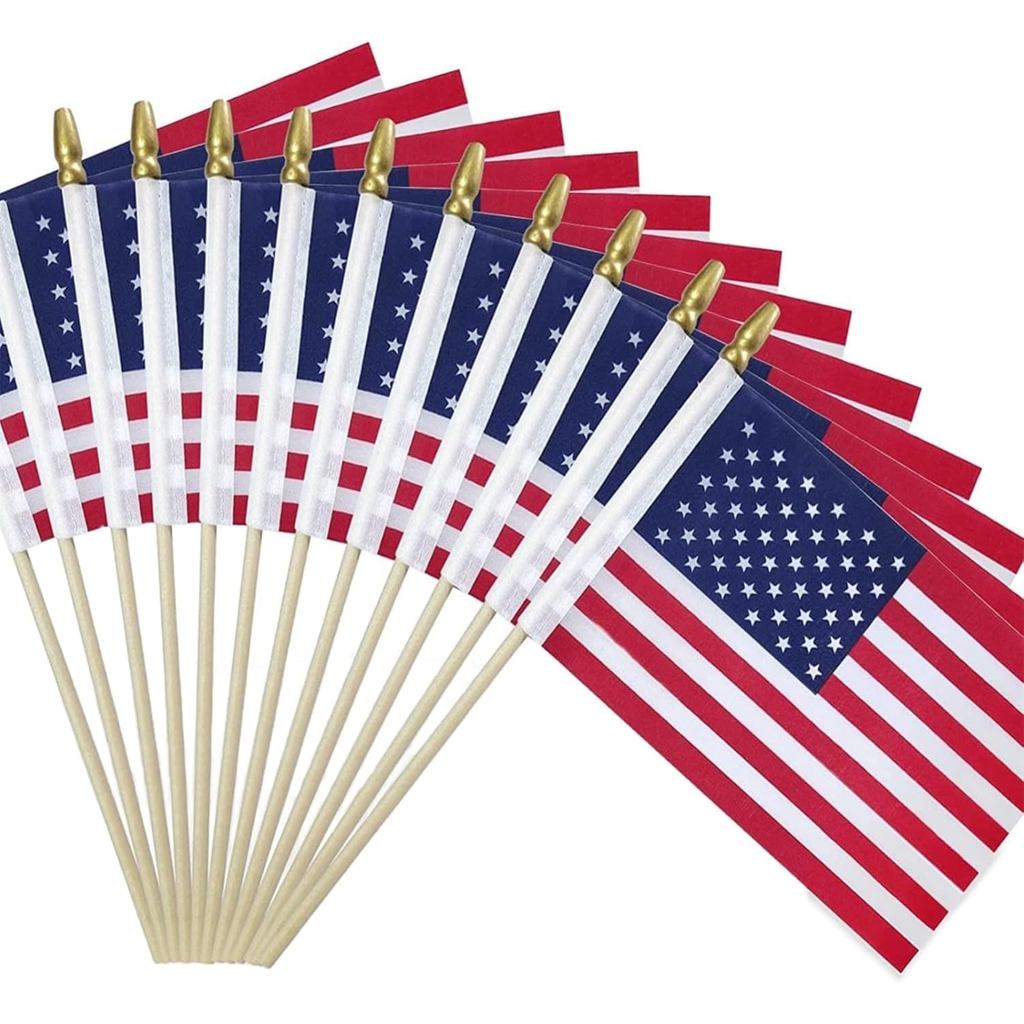 50 ชิ้นธงอเมริกันขนาดเล็กบนติด,วันพระภูมิ 4th ของกรกฎาคมตกแต่งกลางแจ้ง,ธงชาติอเมริกัน 4x6,มินิสหรัฐอ