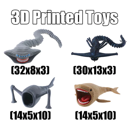 3D การพิมพ์ของเล่น Sea Monster Action Figure Ghost Leviathan Sea Eater El Gran Maja Bloop รุ่น Cuero Sea Eater Articulation ของเล่นสําหรับของขวัญเด็ก