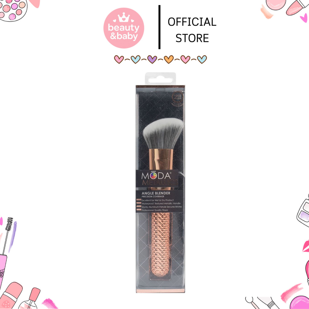 Moda Metallics Angle Blender แปรง Vegan นำเข้าจากอเมริกา สำหรับปัดคอนทัวร์/บลัชบริเวณโหนกแก้ม (1 ชิ้