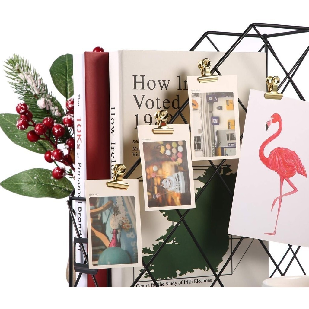 Boao 100 Pieces Mini Metal Clips Hinge Clips for Photos Maps Drawings Art Work Papers Price Tag 0.87