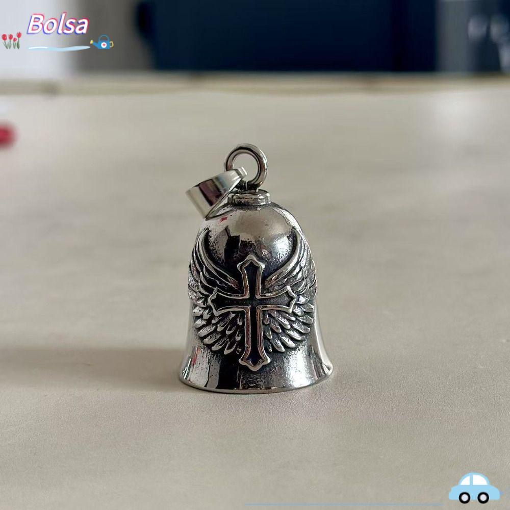 กระดิ่งผู้พิทักษ์รถจักรยานยนต์ โบลซ่า, กระดิ่งจี้ข้ามสไตล์พังก์ย้อนยุค, การออกแบบปีกวินเทจโลหะผสมระฆังดักชั่วร้ายสวมใส่ทุกวัน