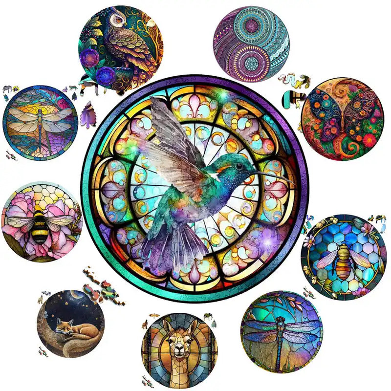 Animal Puzzle Wood Bee Animal Puzzle Butterfly Wooden Puzzle Medium Difficulty Wood Jigsaws for Kids