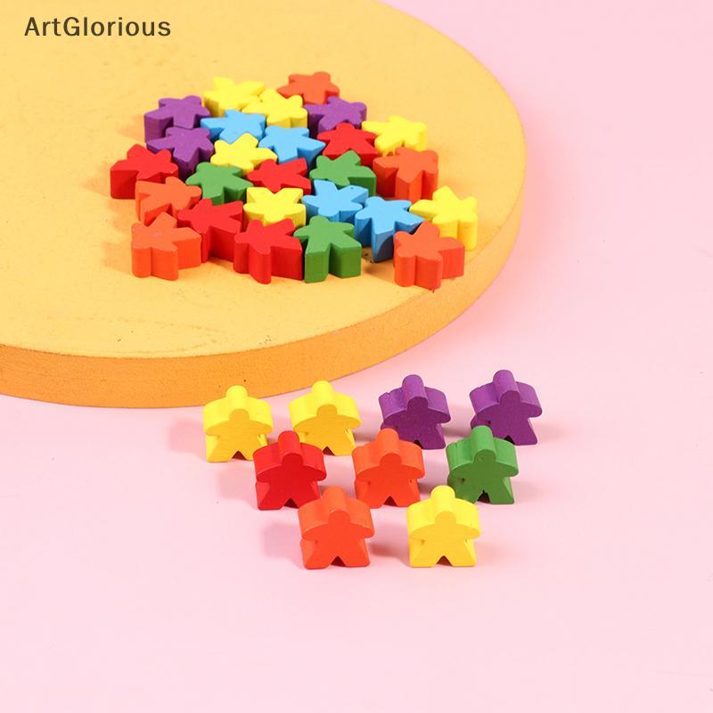Art 100 Wooden Meeples 16mm Extra Board Game Bits Pawns Chess Pieces Bulk Replacement N
