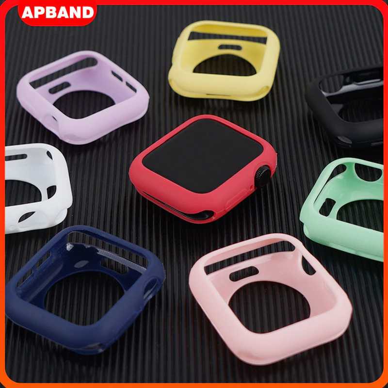 กรณีฝาครองซิลิโคนยางนุ่ม for Smartwatch Apple Watch SE Ultra 3 2 Iwatch Series 11 10 9 8 7 6 5 49 46 42 45 44 40 41 38mm