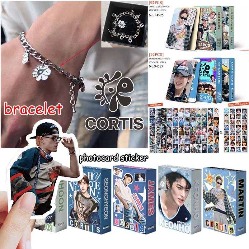 สร้อยข้อมือ Cortis ของสะสมไอดอล Cortis การ์ดเดี่ยว Photocard MARTIN JAMES การ์ด Lomo พร้อมสติ๊กเกอร์