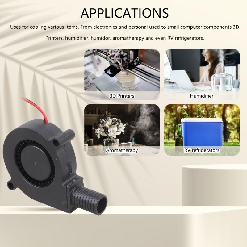 Camp 5015 Blower พัดลมระบายความร้อน 5V 12V 24V XH2 54 Connector สําหรับ 3D เครื่องพิมพ์ Humidifier