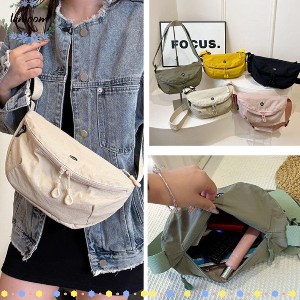 กระเป๋าสะพายข้าง LAMOO สำหรับผู้หญิง น้ำหนักเบาทองใช้ซ้ำ สายรัดปรับได้ ความจุมาก