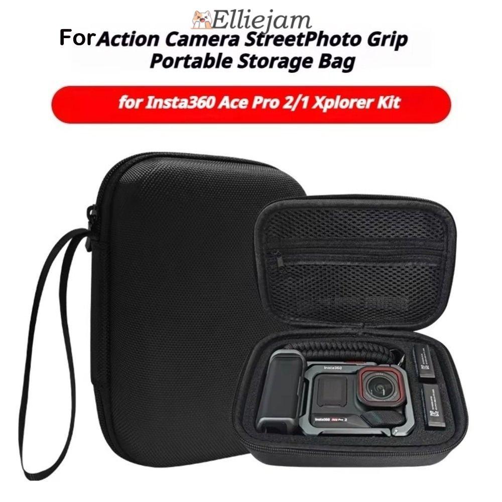 ELLIEJAM กระเป๋า,สําหรับ Insta360 Ace 2/1 Xplorer Grip Shock Resistance Carrying, ทนทาน EVA กันตก Xp