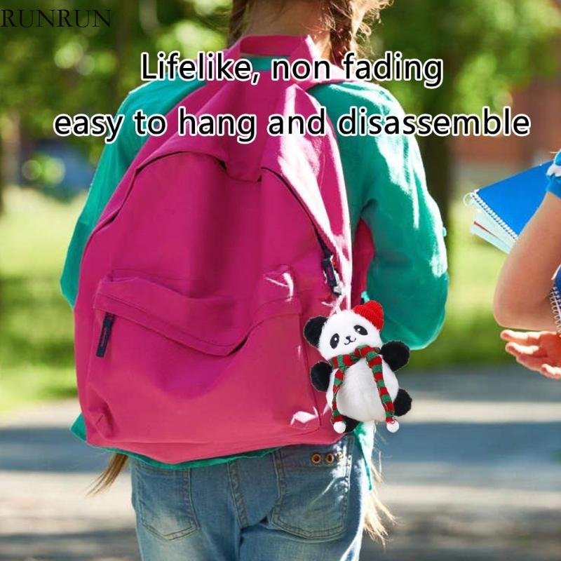 RUN Elegant Christmas Panda พวงกุญแจสายรัดโทรศัพท์แขวนจี้ตกแต่ง