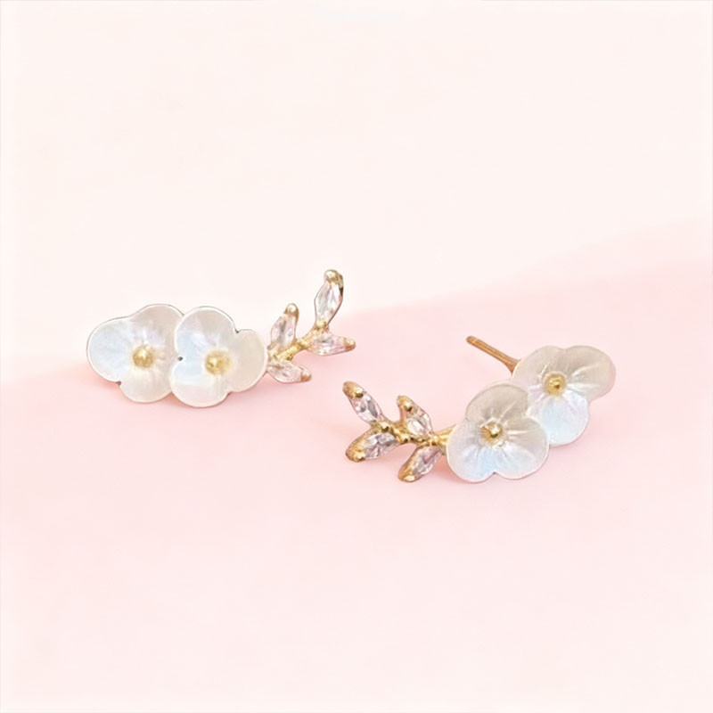 [COD]🌸ประณีต ดอกไม้ ต่างหู ดอกพลัม อารมณ์ ผู้หญิง ระดับไฮเอนด์ เรียบง่าย - รูปที่ 7