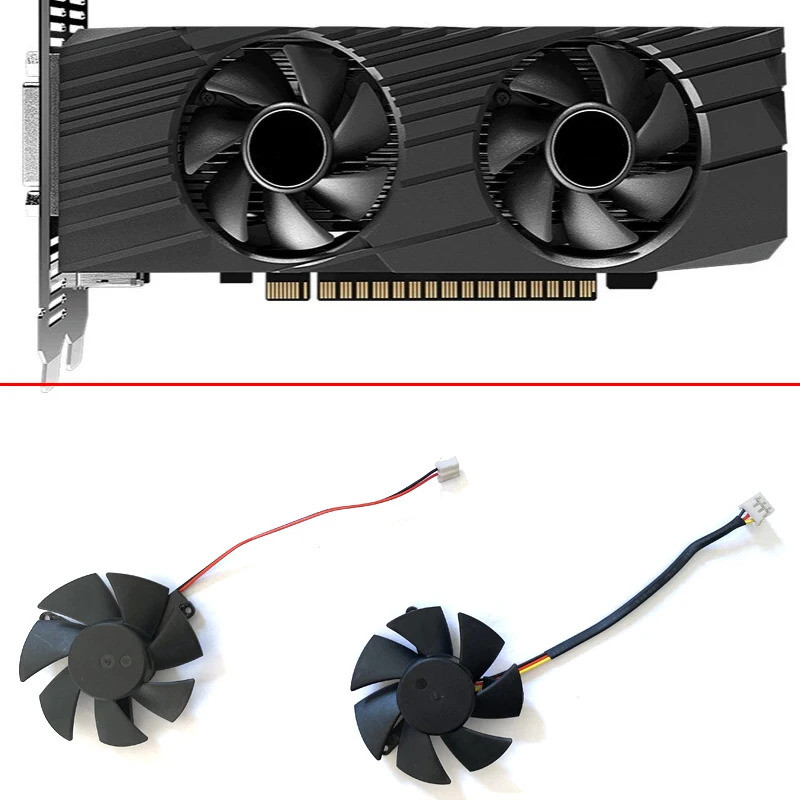 47 มม.2pin 3pin FS1250-S2053A FS1250-A1042A6FL 0.19A GeForce GTX 1650 GPU FAN สําหรับ Gigabyte GeFor