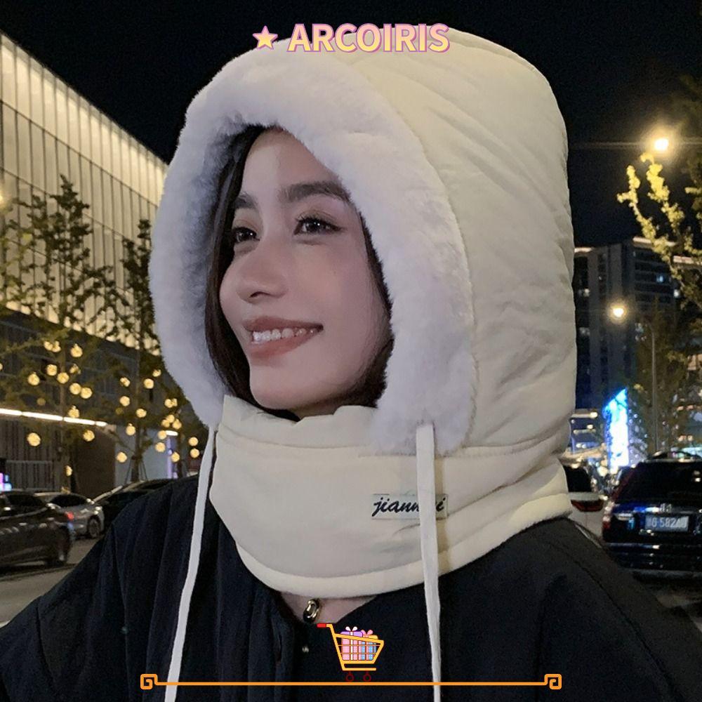 ARCOIRIS หมวกบัลากลาวาสกี ท้อปเปอร์ผ้าฝ้ายดันน์ กันลมและ 먼지 4 ใน 1 พร้อมปกคอให้ấmเรียว