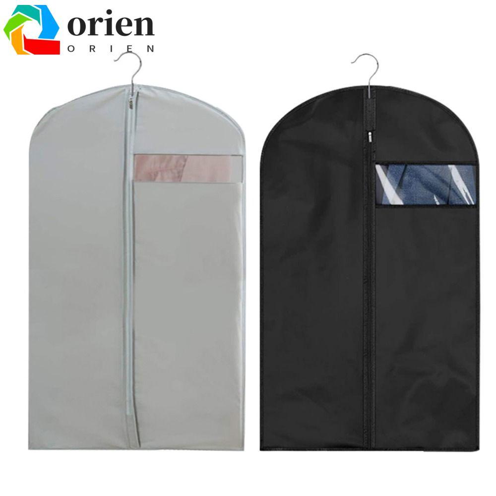 ORIENTLIIY ถุงเก็บฝุ่นเสื้อผ้า, กระเป๋าเสื้อผ้า PEVA แขวนเก็บกระเป๋า, ทนทานเสื้อผ้ากันน้ําสีดําสีเทาตู้เสื้อผ้า Organizer Coat ชุดชุด